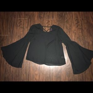 Material girl bell sleeve shirt